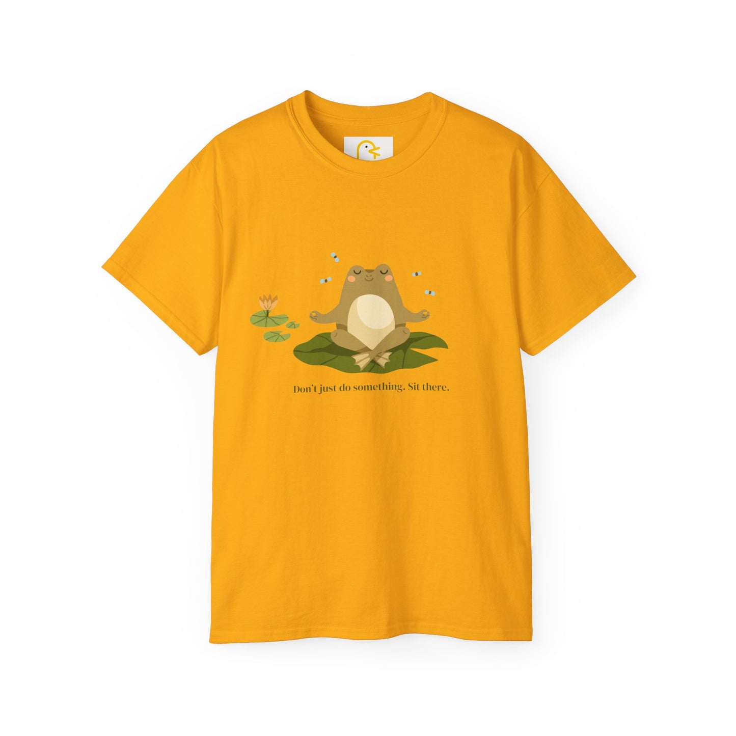 Meditating Frog T-shirt: Don't just do something. Sit there.