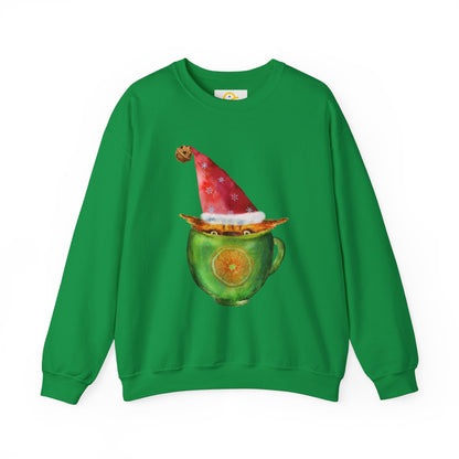 Christmas Sweatshirt: Cat in a Cup