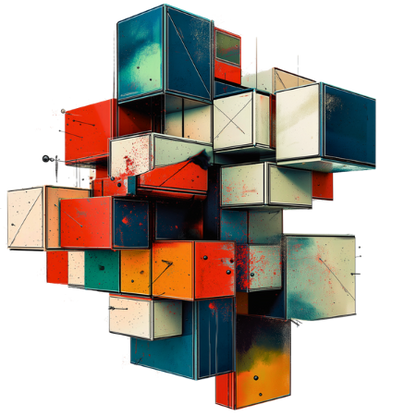 3D Graff Blocks (Heavy Faded Tee)