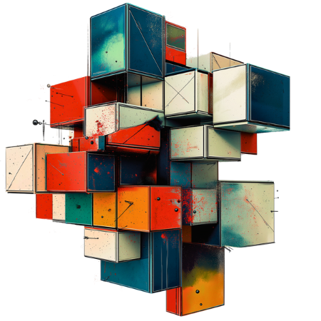 3D Graff Blocks (Heavy Faded Tee)