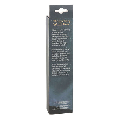 Gothic Gifts Black Obsidian Crystal Wand Pen
