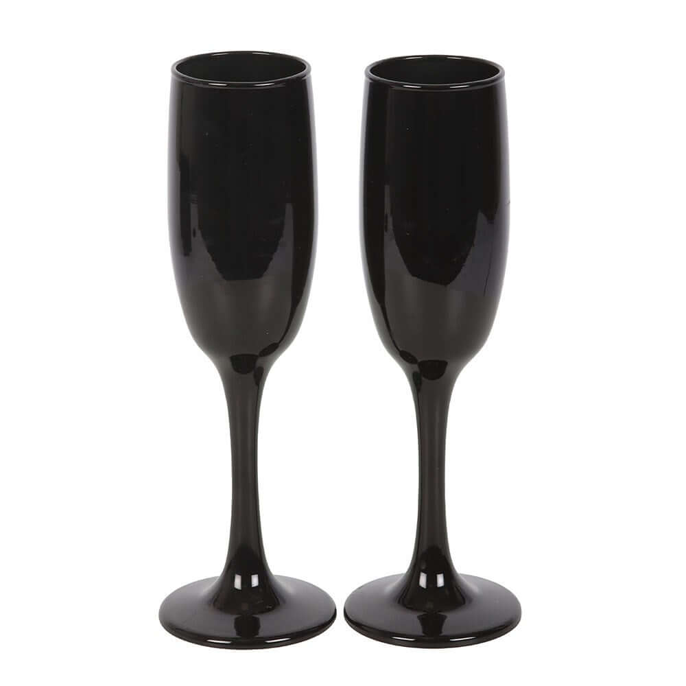 Gothic Gifts Set of 2 Dead Thirsty Champagne Flutes