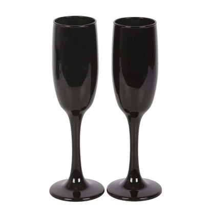 Gothic Gifts Set of 2 Dead Thirsty Champagne Flutes