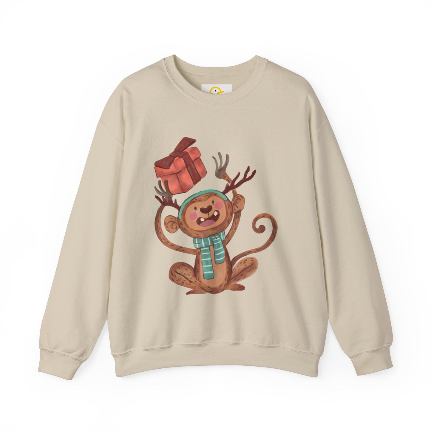 Christmas Critters Sweatshirt: Monkey