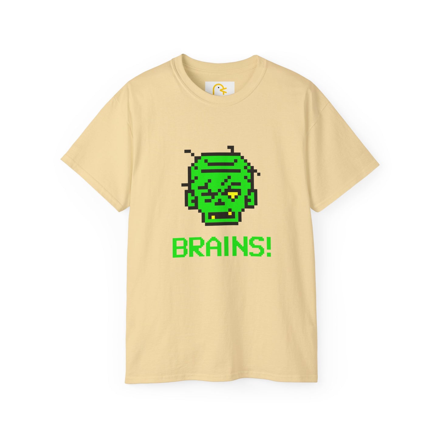 Pixelated Zombie T-shirt: Brains!