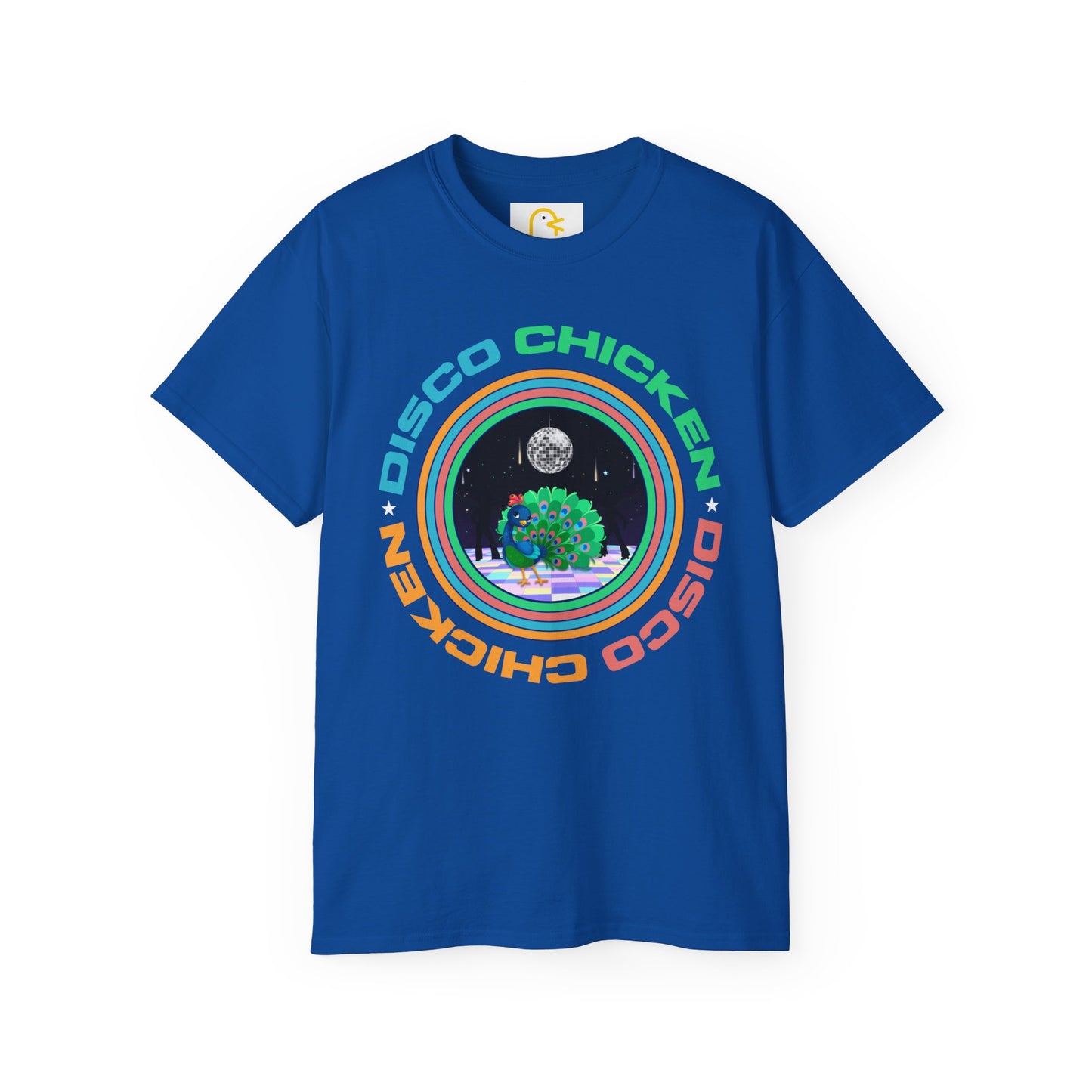 Peacock T-shirt: Disco Chicken