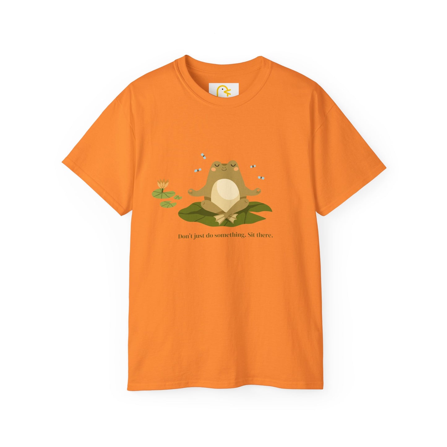 Meditating Frog T-shirt: Don't just do something. Sit there.