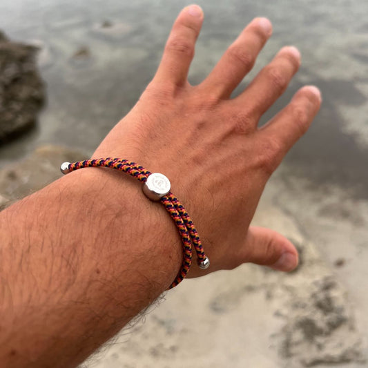 Rope Bracelet - Orange & Yellow Zigzag