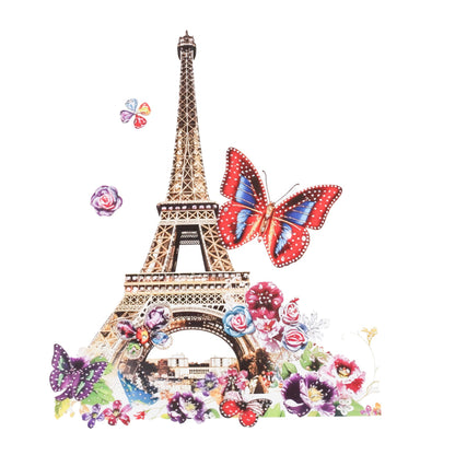 Cotton Eiffel Tower Printed & Embroidered T-Shirt