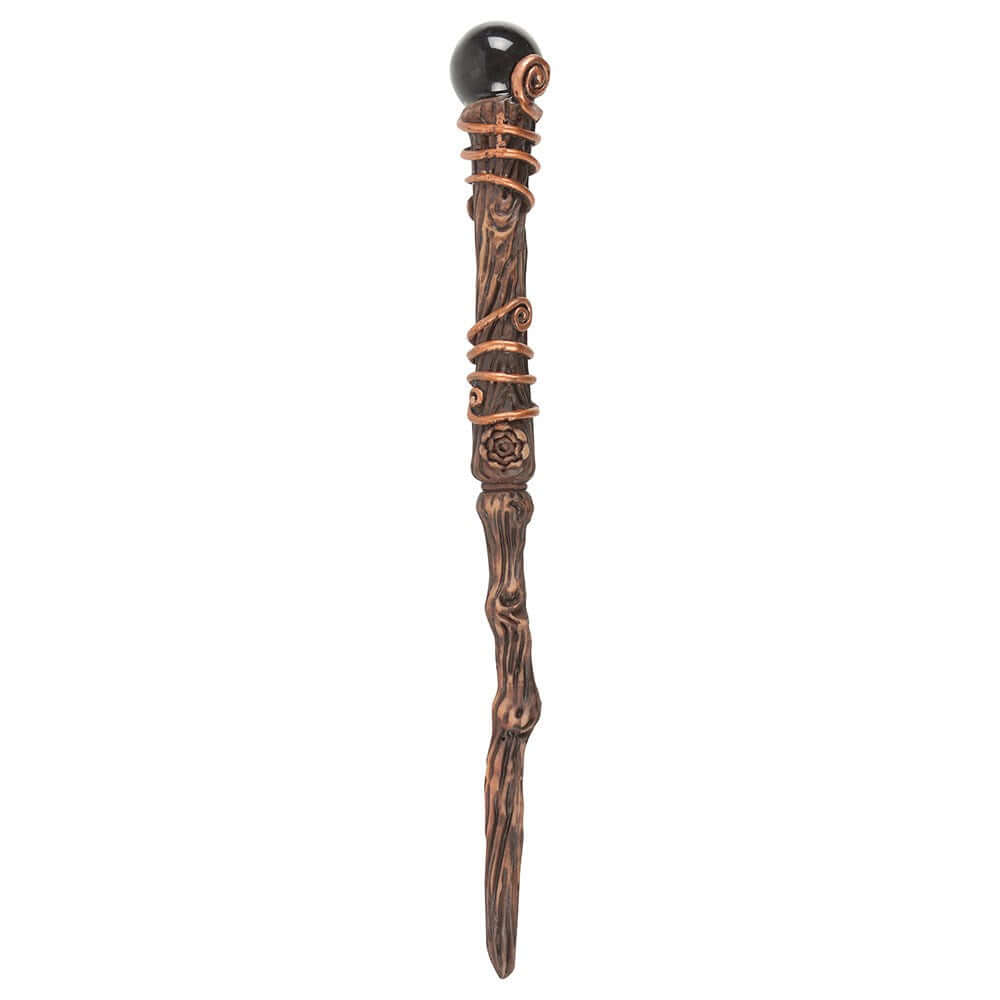 Gothic Gifts Black Obsidian Crystal Wand with Pouch