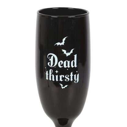 Gothic Gifts Set of 2 Dead Thirsty Champagne Flutes