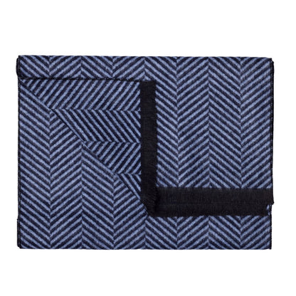 Blue Herringbone Bamboo Scarf