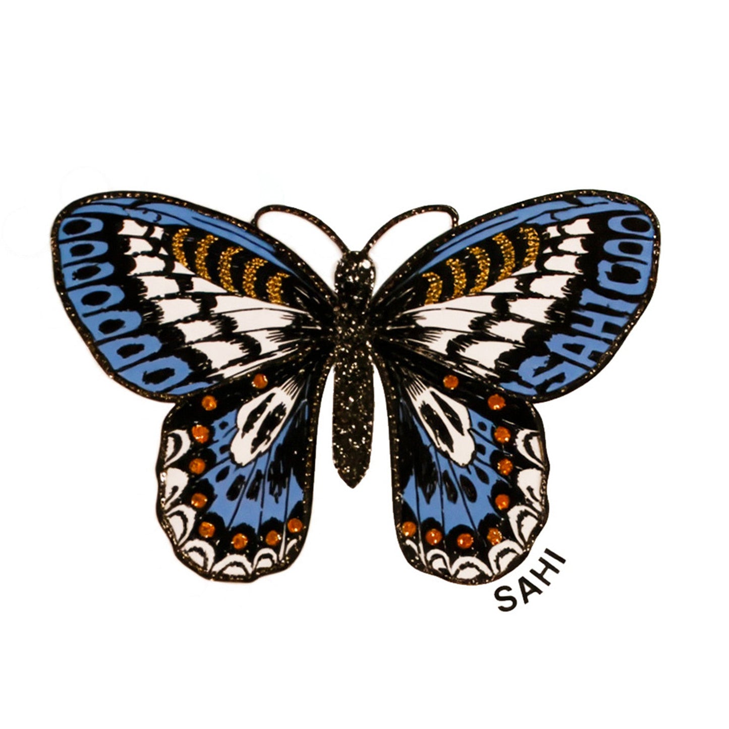 Cotton Butterfly Printed & Embroidered T-Shirt