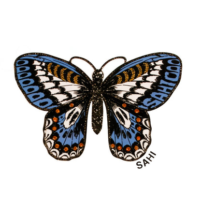 Cotton Butterfly Printed & Embroidered T-Shirt