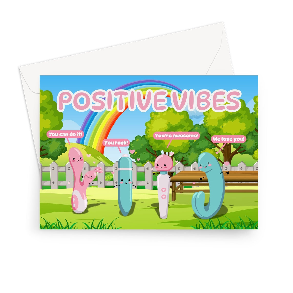 Positive Vibes Greeting Card