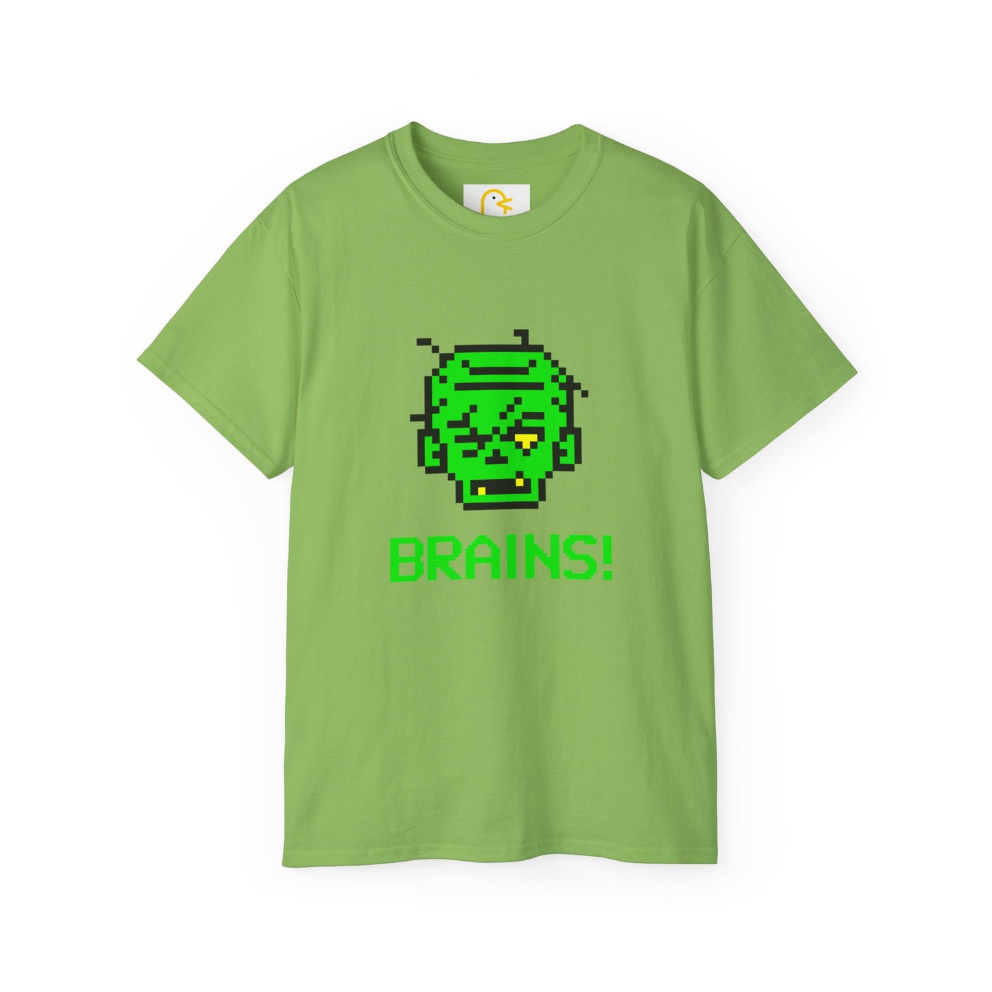 Pixelated Zombie T-shirt: Brains!