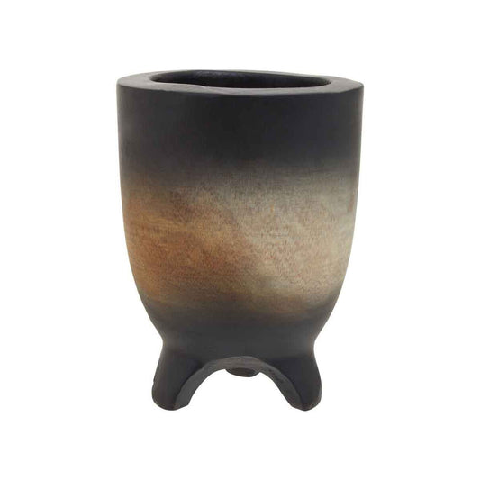 Arlo Large Wooden Black Ombre Planter