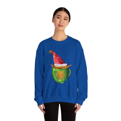 Christmas Sweatshirt: Cat in a Cup