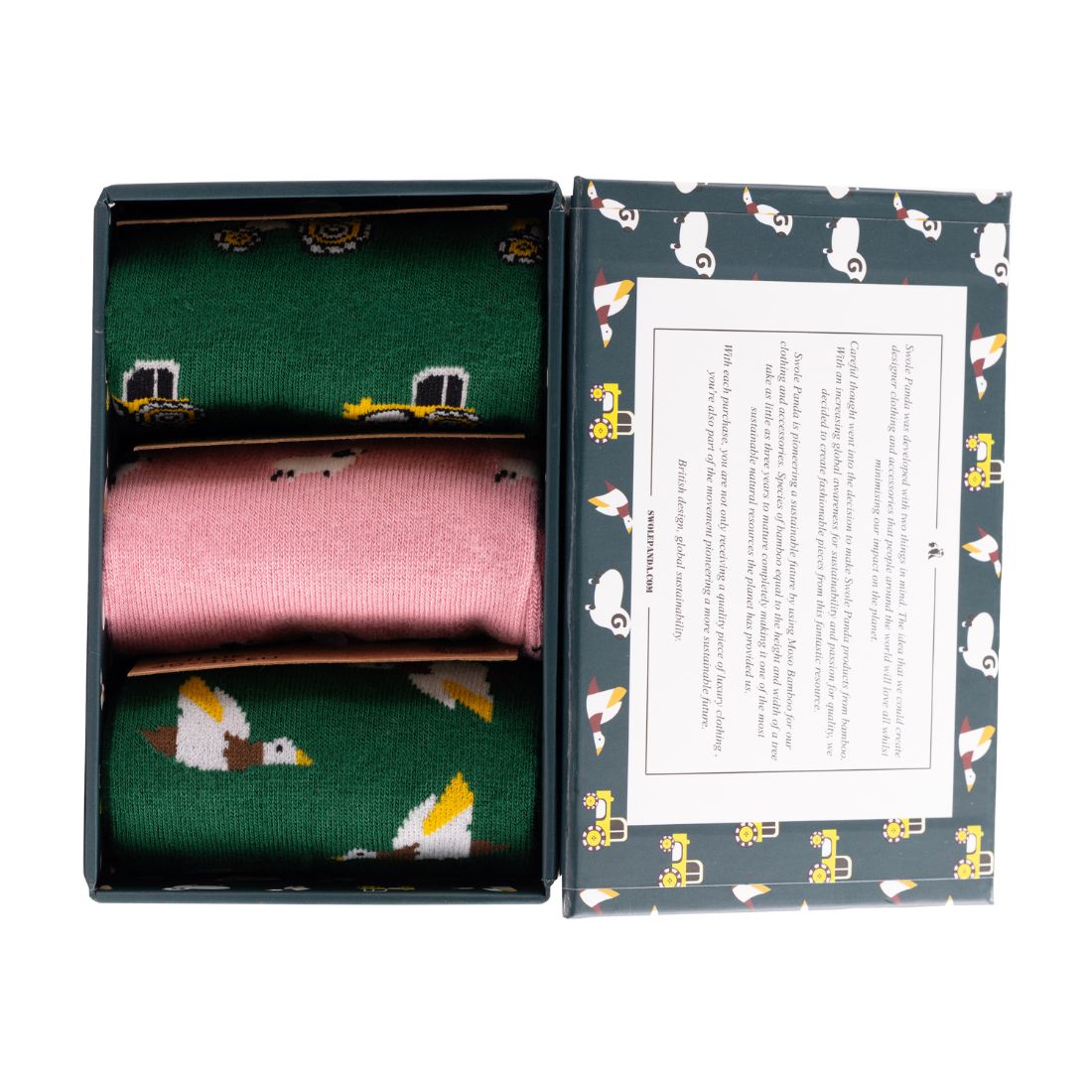 Farm Sock Box - 3 Pairs of Bamboo Socks (His)