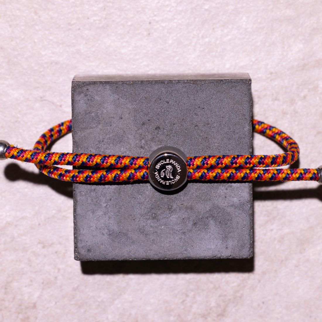 Rope Bracelet - Orange & Yellow Zigzag