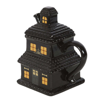 Gothic Gifts Black Haunted House Mug