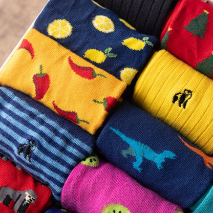 Ultimate Style Sock Box - 15 Pairs of Bamboo Socks