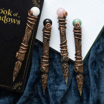 Gothic Gifts Energy Clearing Aura Quartz Crystal Wand Pen