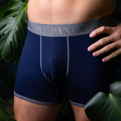 Bamboo Boxers - Navy / Grey Band