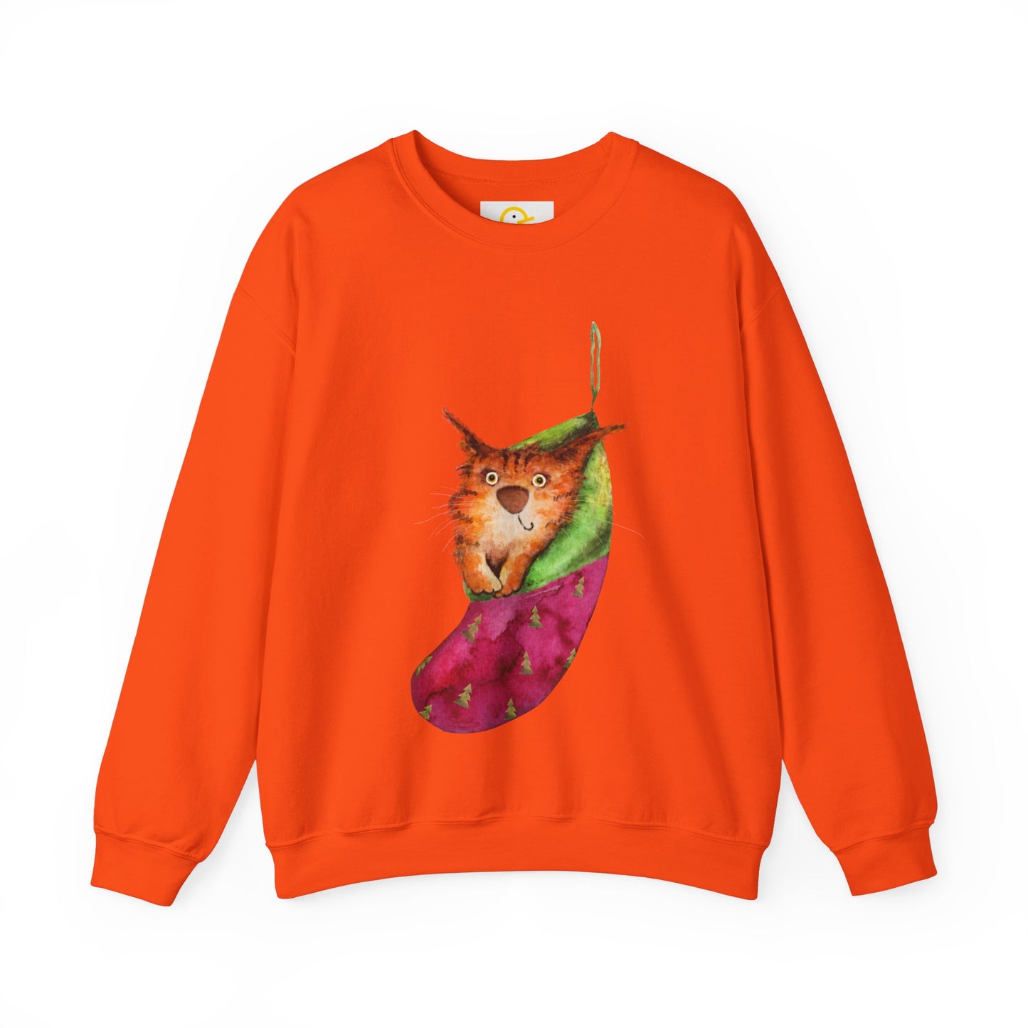 Christmas Sweatshirt: Cat in a Stocking