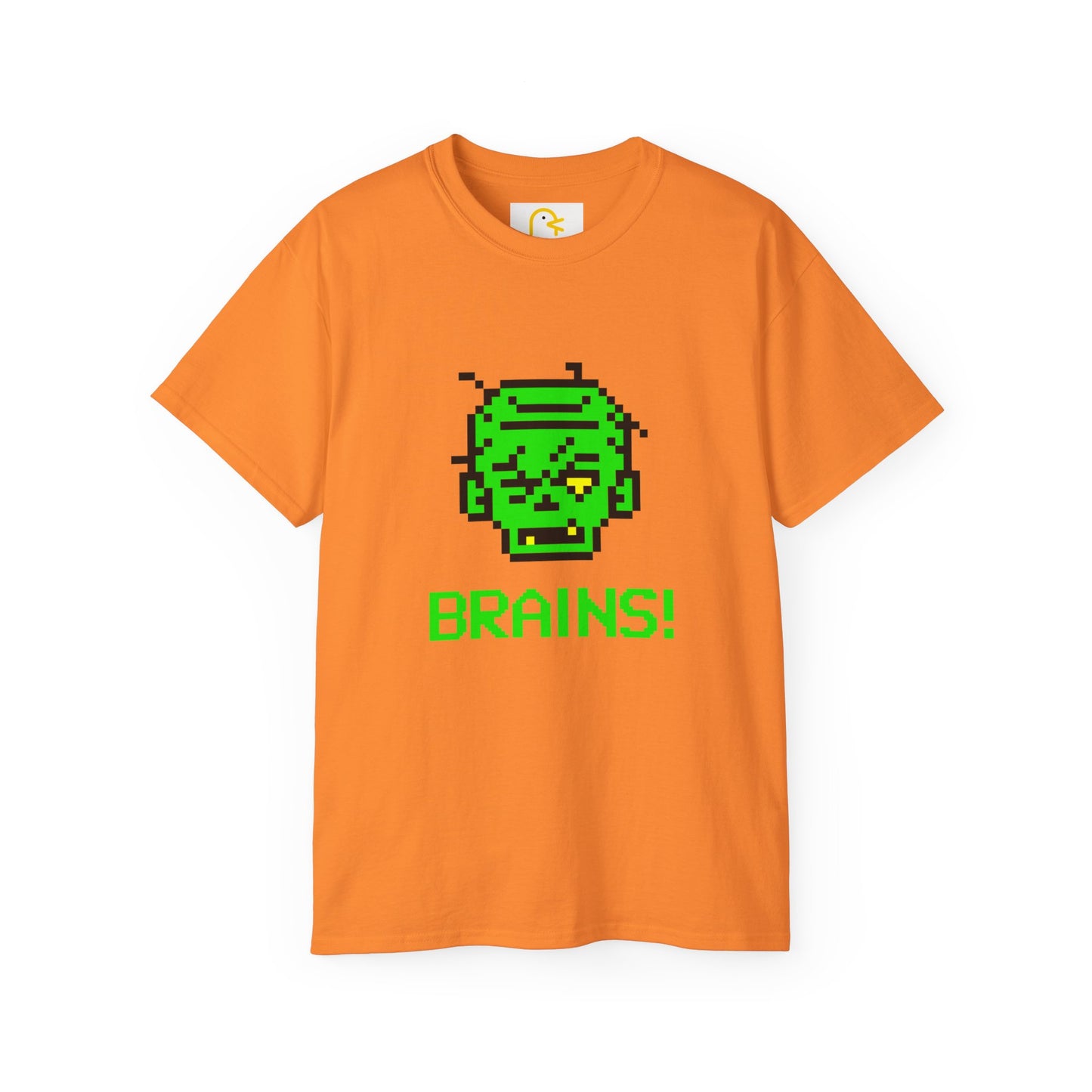 Pixelated Zombie T-shirt: Brains!