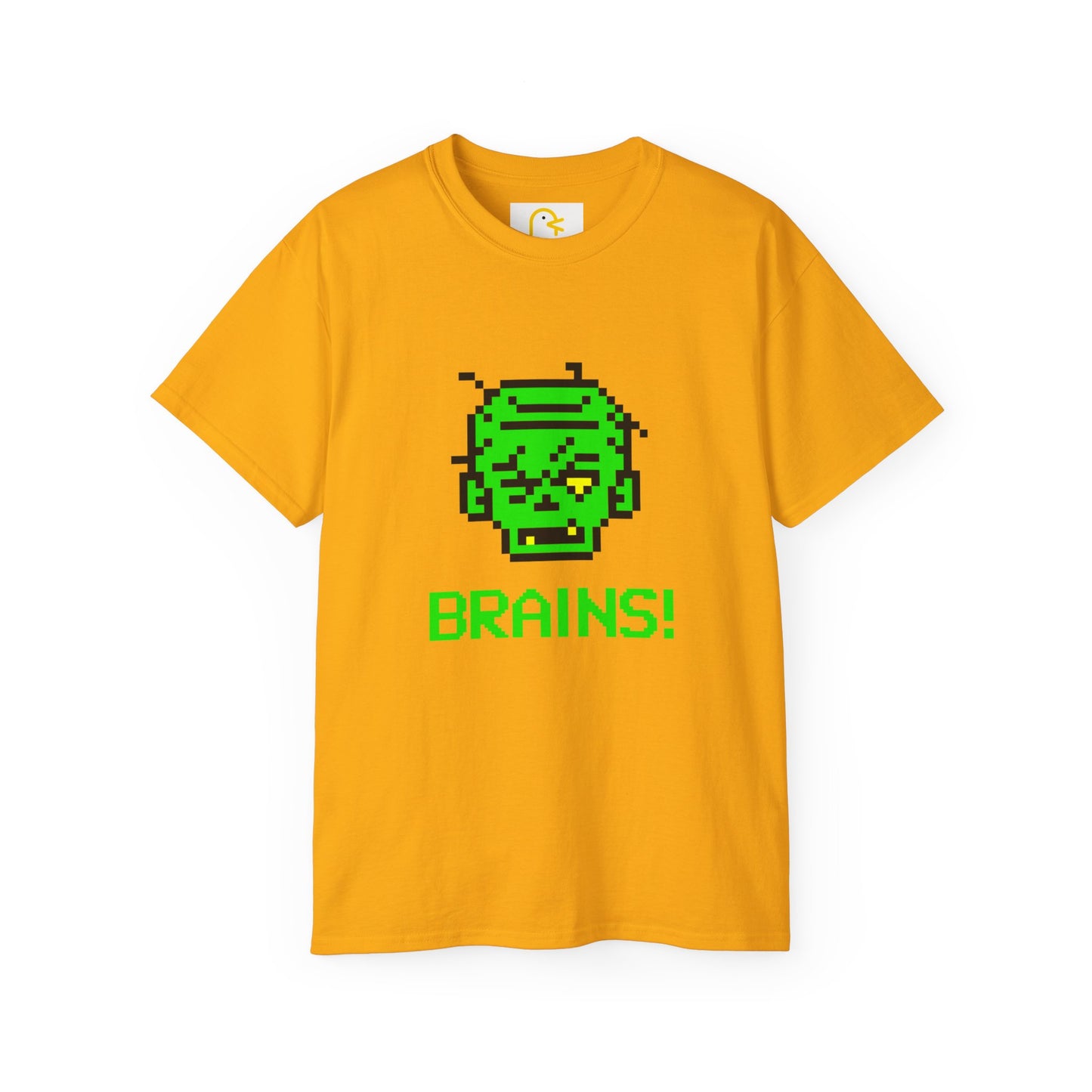 Pixelated Zombie T-shirt: Brains!