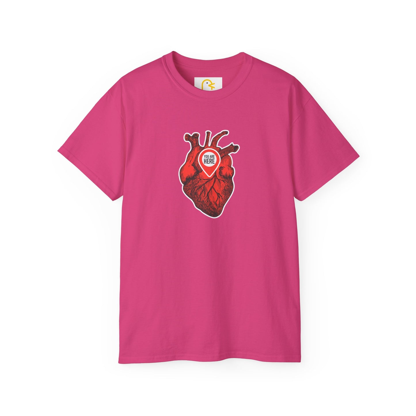 Heart T-shirt: You are here