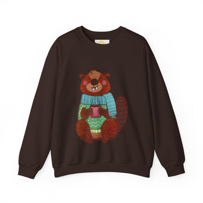 Christmas Critters Sweatshirt: Beaver