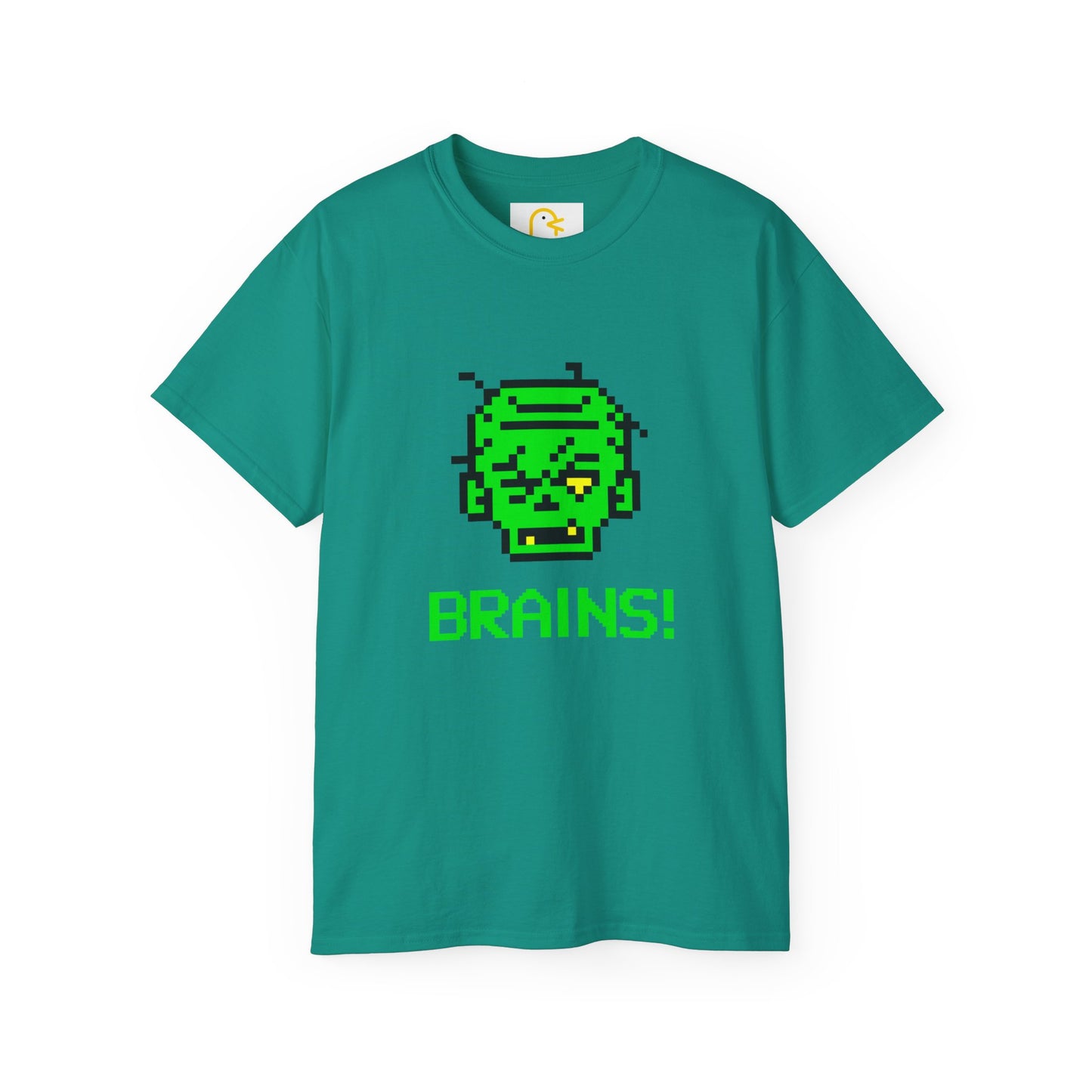 Pixelated Zombie T-shirt: Brains!