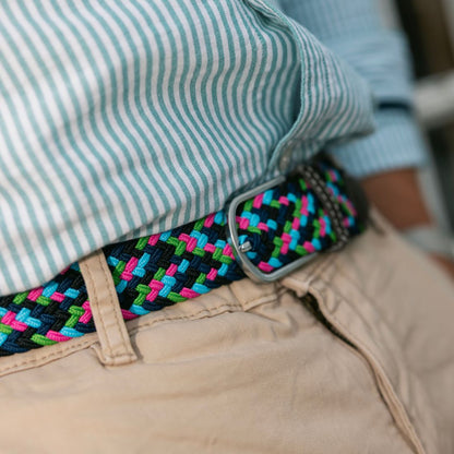 Woven Belt - Neon Zigzag