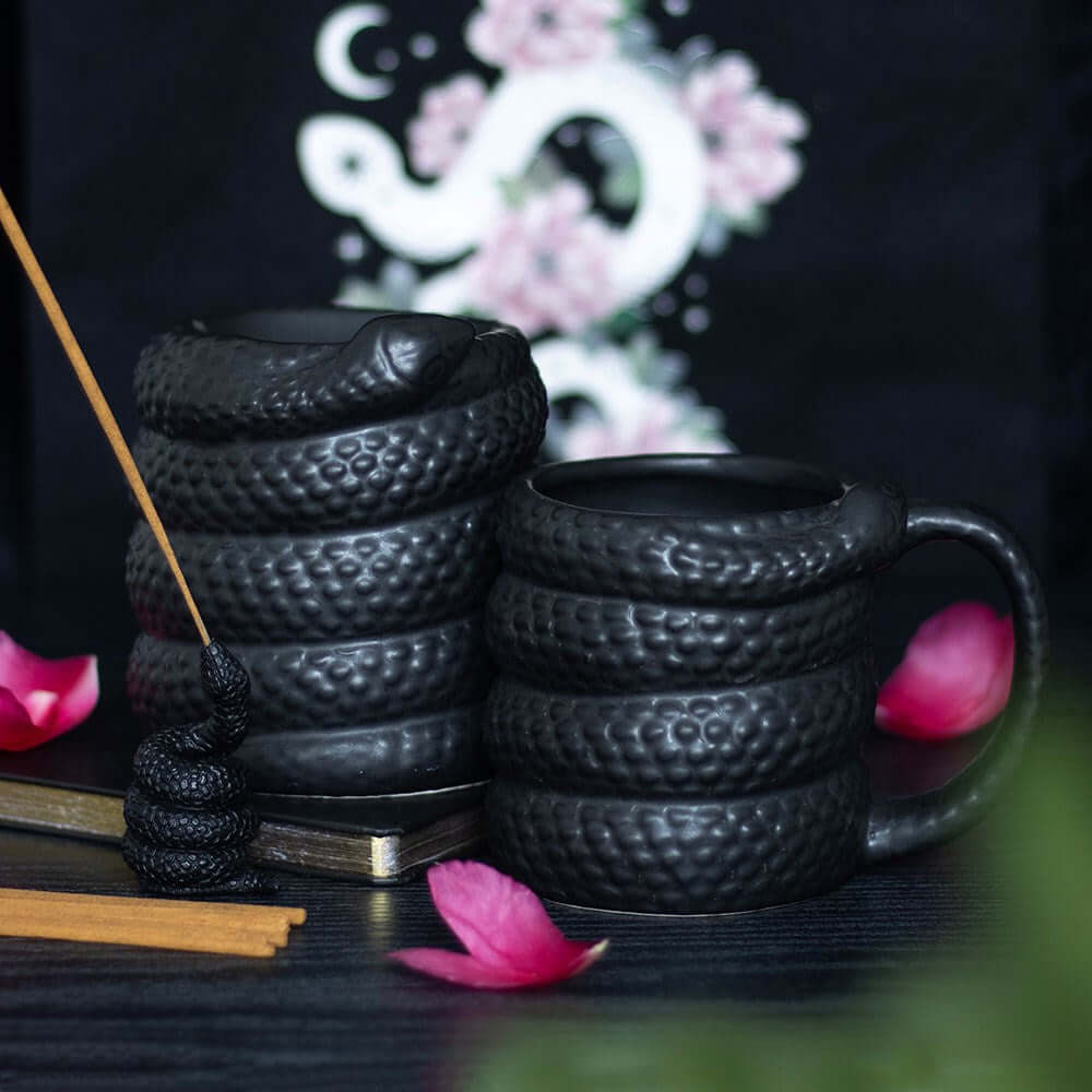 Gothic Gifts Black Snake Mug