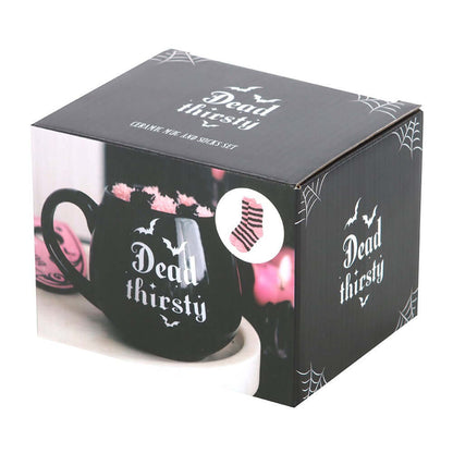 Gothic Gifts Dead Thirsty Mug and Socks Set