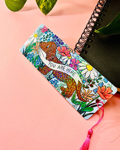Cute Daschund Holographic Bookmark