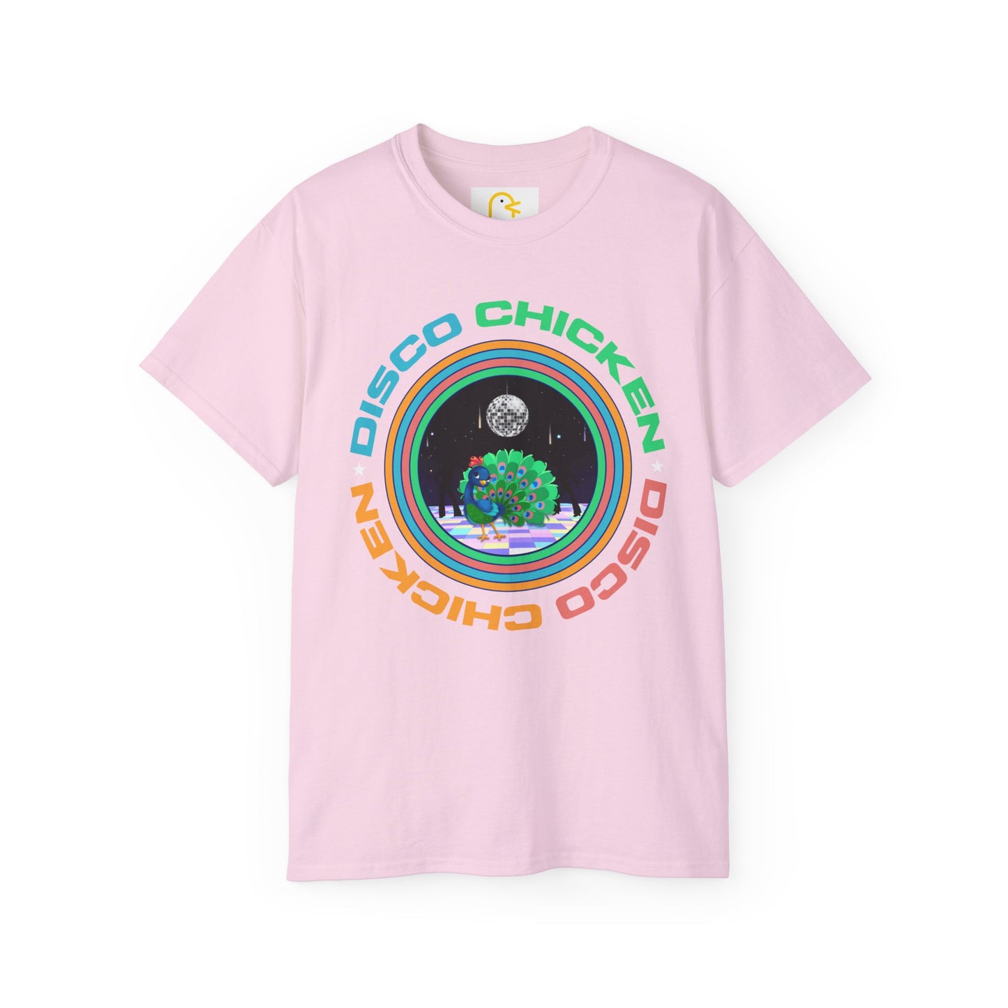 Peacock T-shirt: Disco Chicken