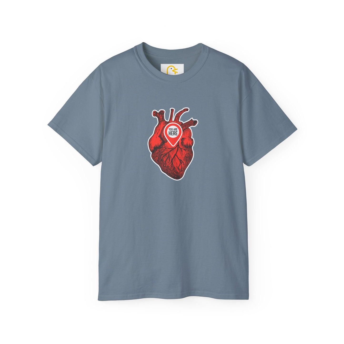 Heart T-shirt: You are here