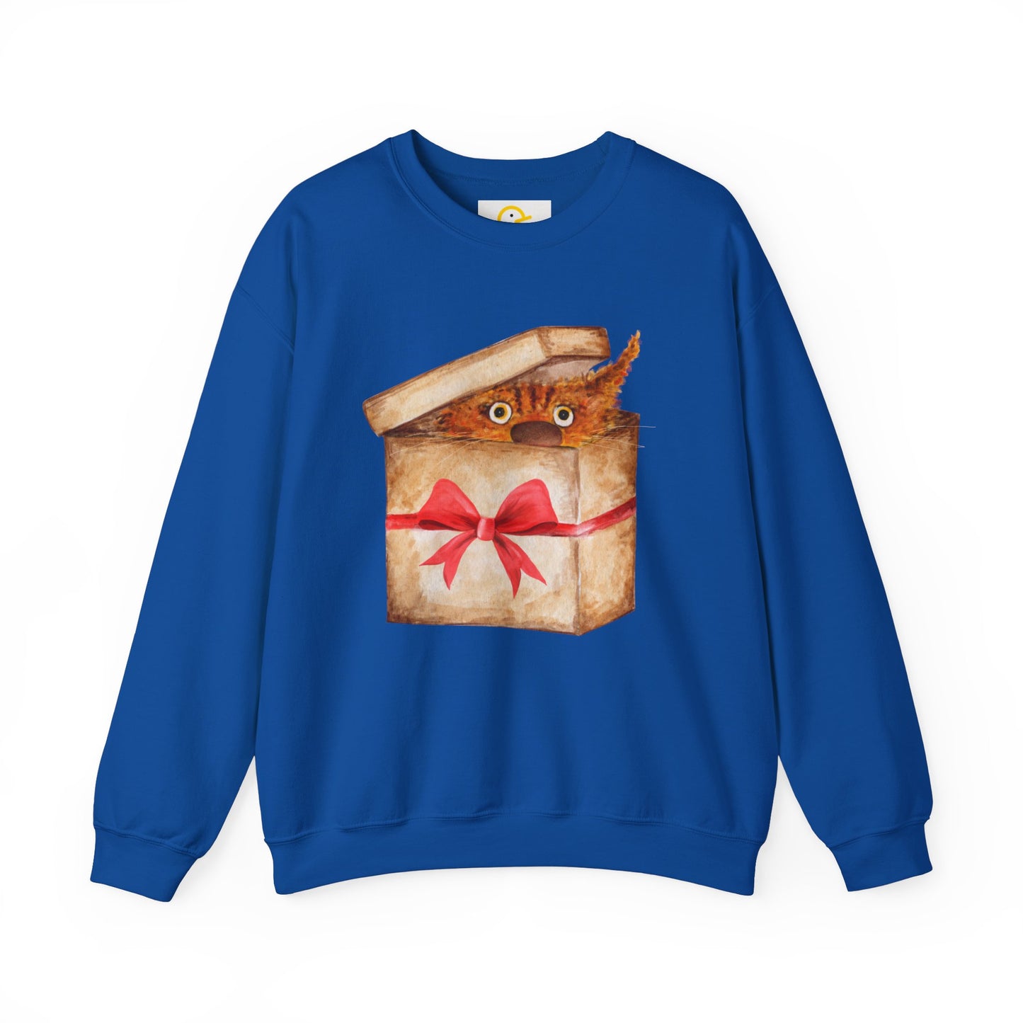 Christmas Sweatshirt: Cat in a Box