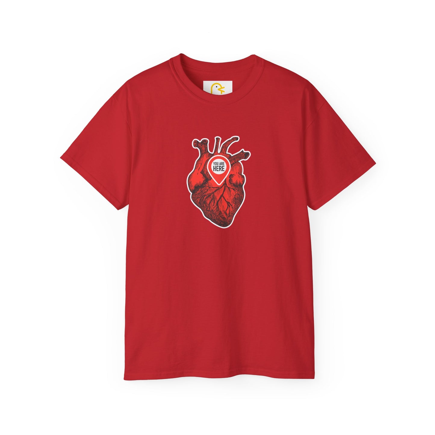 Heart T-shirt: You are here