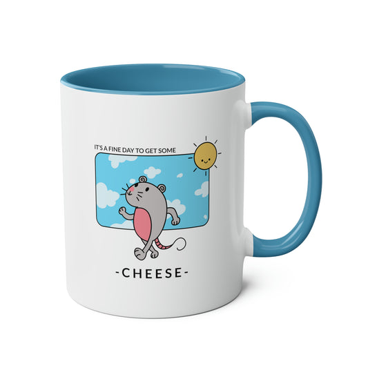 Mouse Mug: It's a fine day to get some cheese