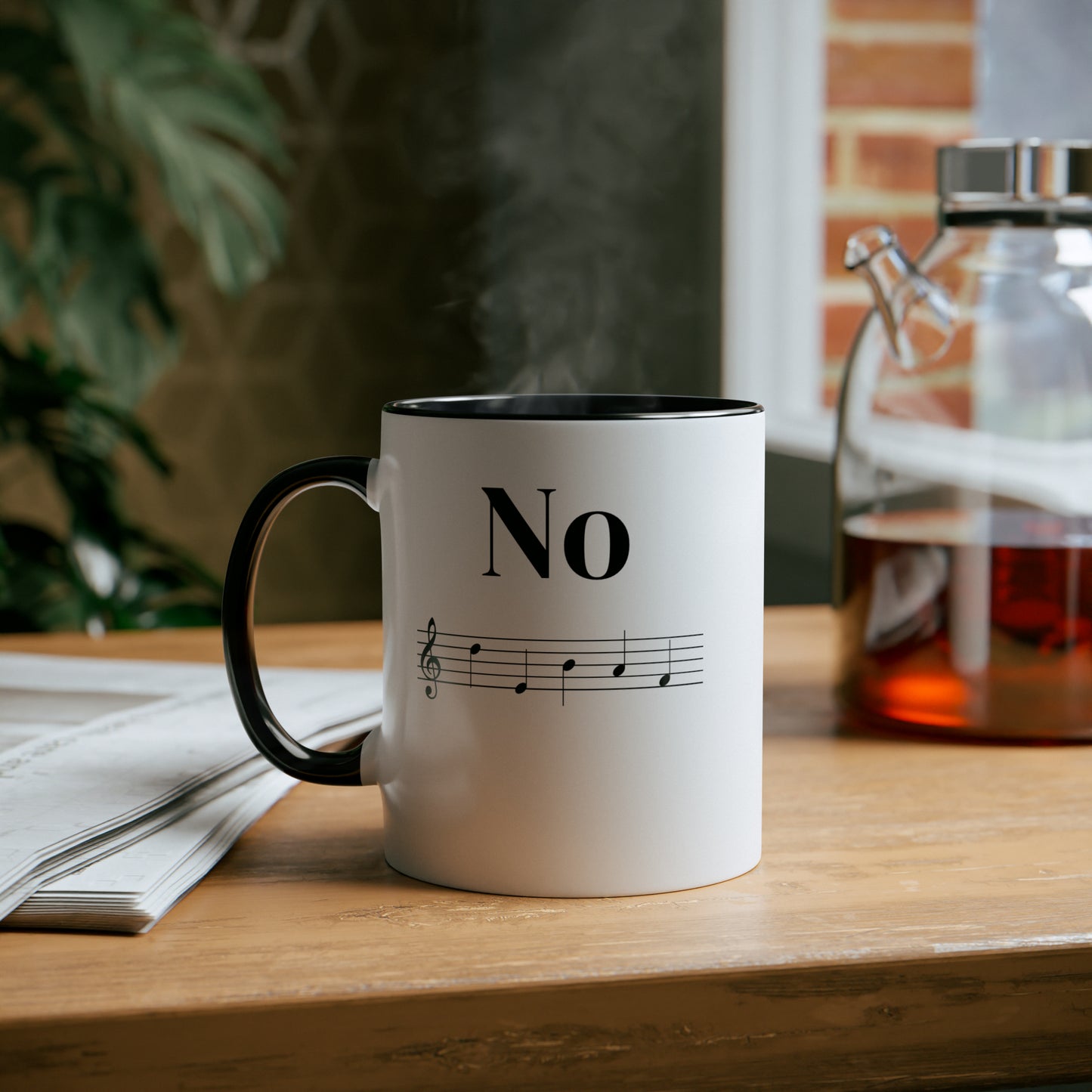 Musical Notes Mug: No Decaf