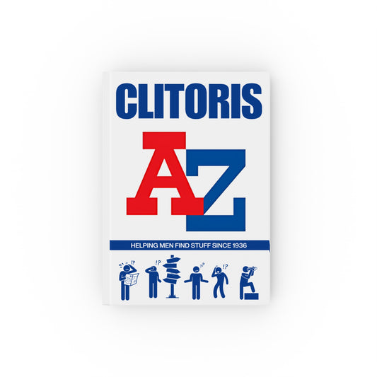 Fake Book Hardcover Journal: A-Z Map of the Clitoris