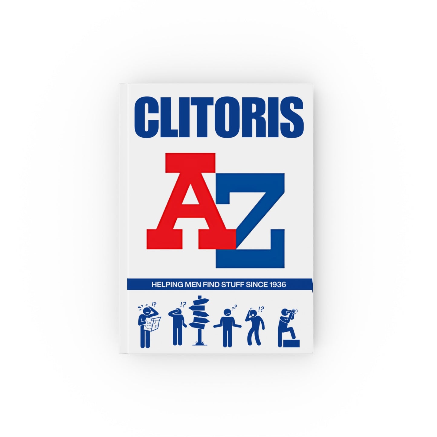 Fake Book Hardcover Journal: A-Z Map of the Clitoris