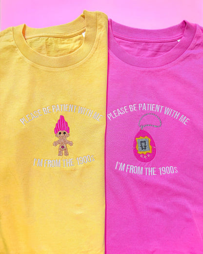 I'm From The 1900's Tamagotchi embroidered t-shirt