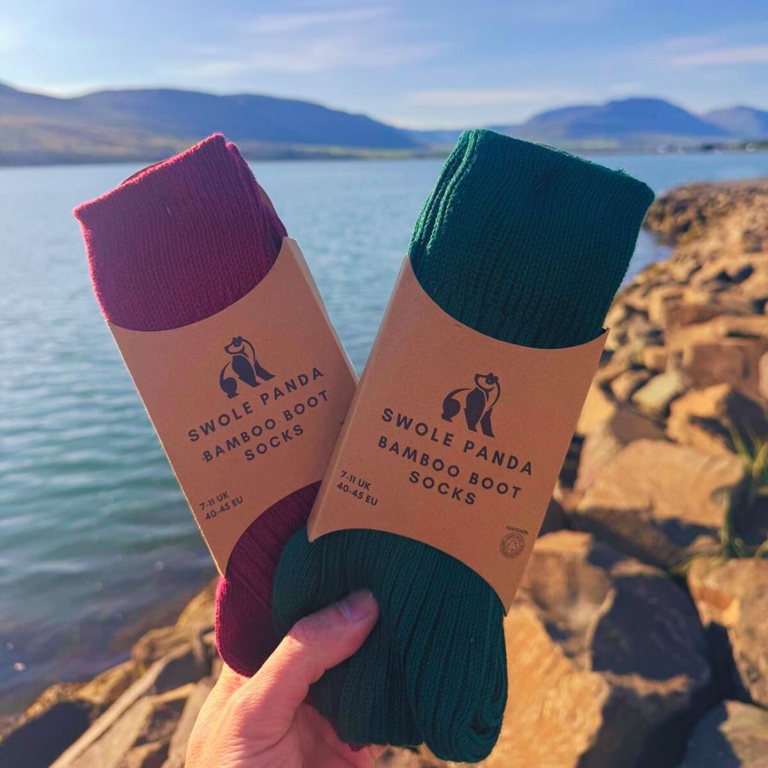 Burgundy Bamboo Boot Socks