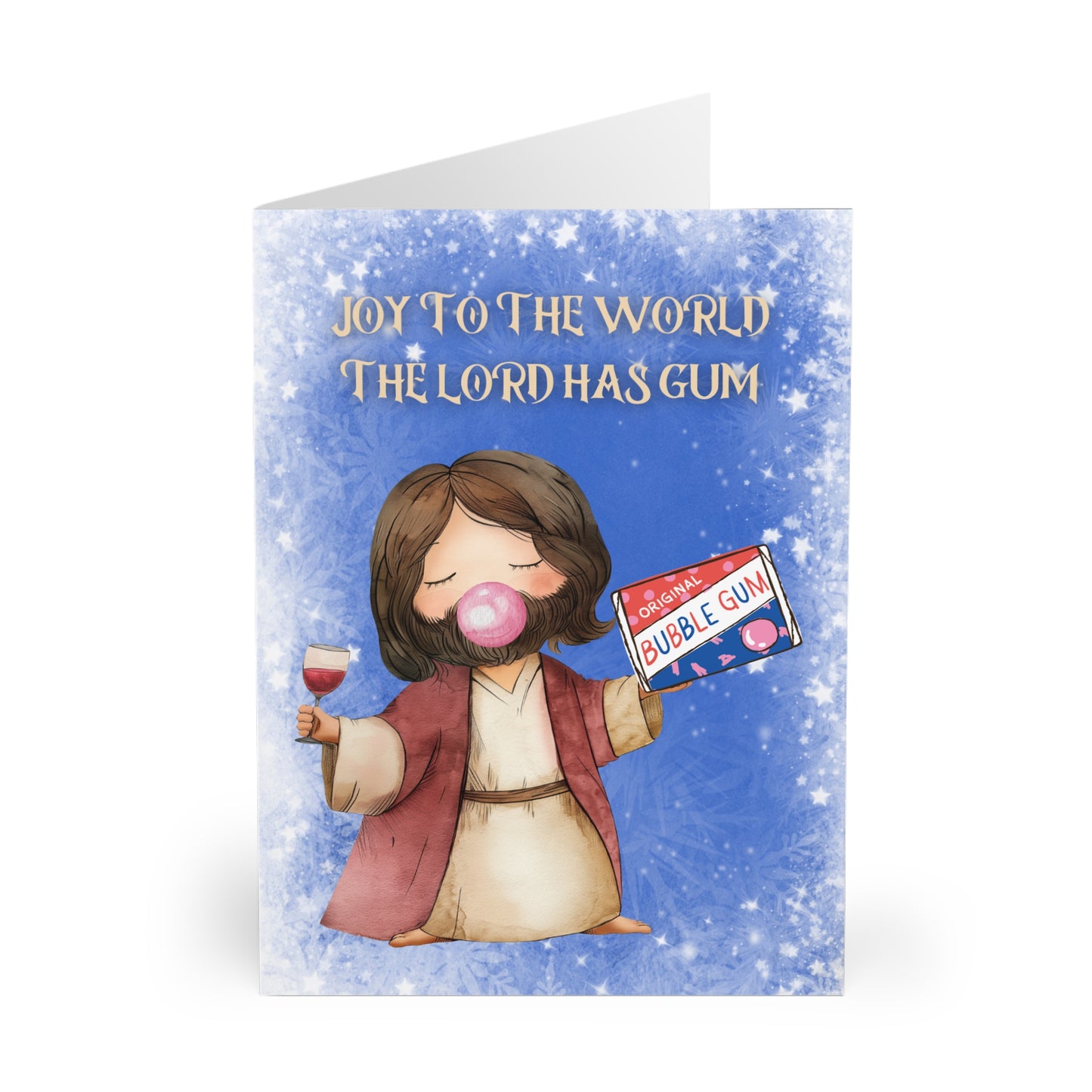 Christmas Cards (5 Pack): Joy To The World The Lord Has Gum