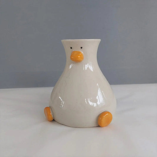 Round Boy Duck Vase